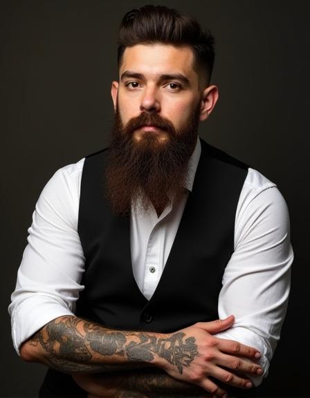 Stilista della barba con look moderno