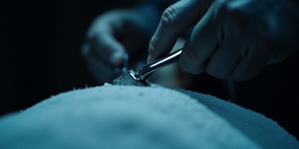 Barbiere esperto al lavoro con strumenti tradizionali